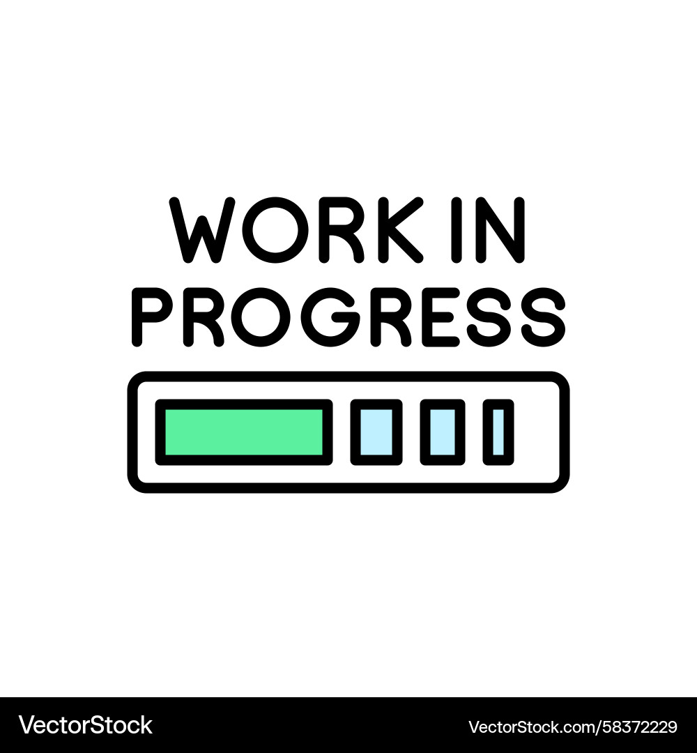 Work in Progress Loading Bar Vector Image