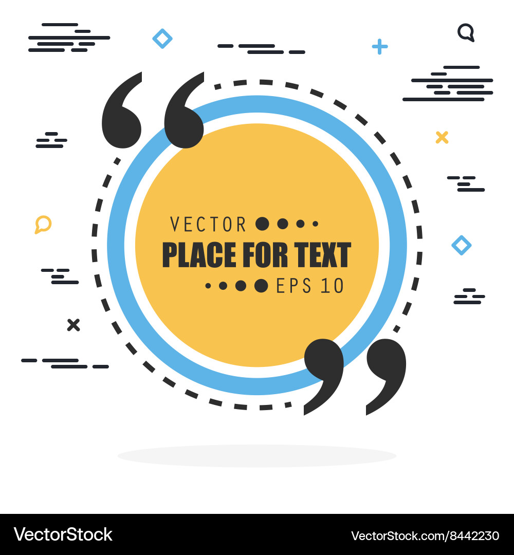 Abstract concept empty speech square quote Vector Image