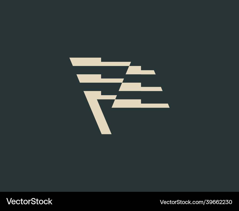 Abstrakte Waving-Flagge im minimalistischen Stil Logo Abstrakte Waving-Flagge im minimalistischen Stil Logo vektorbild