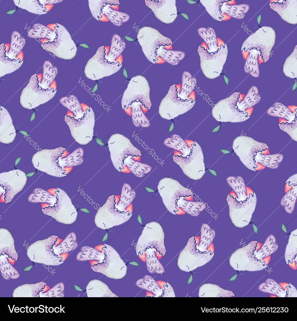Birds seamless repeat print pattern tile Vector Image