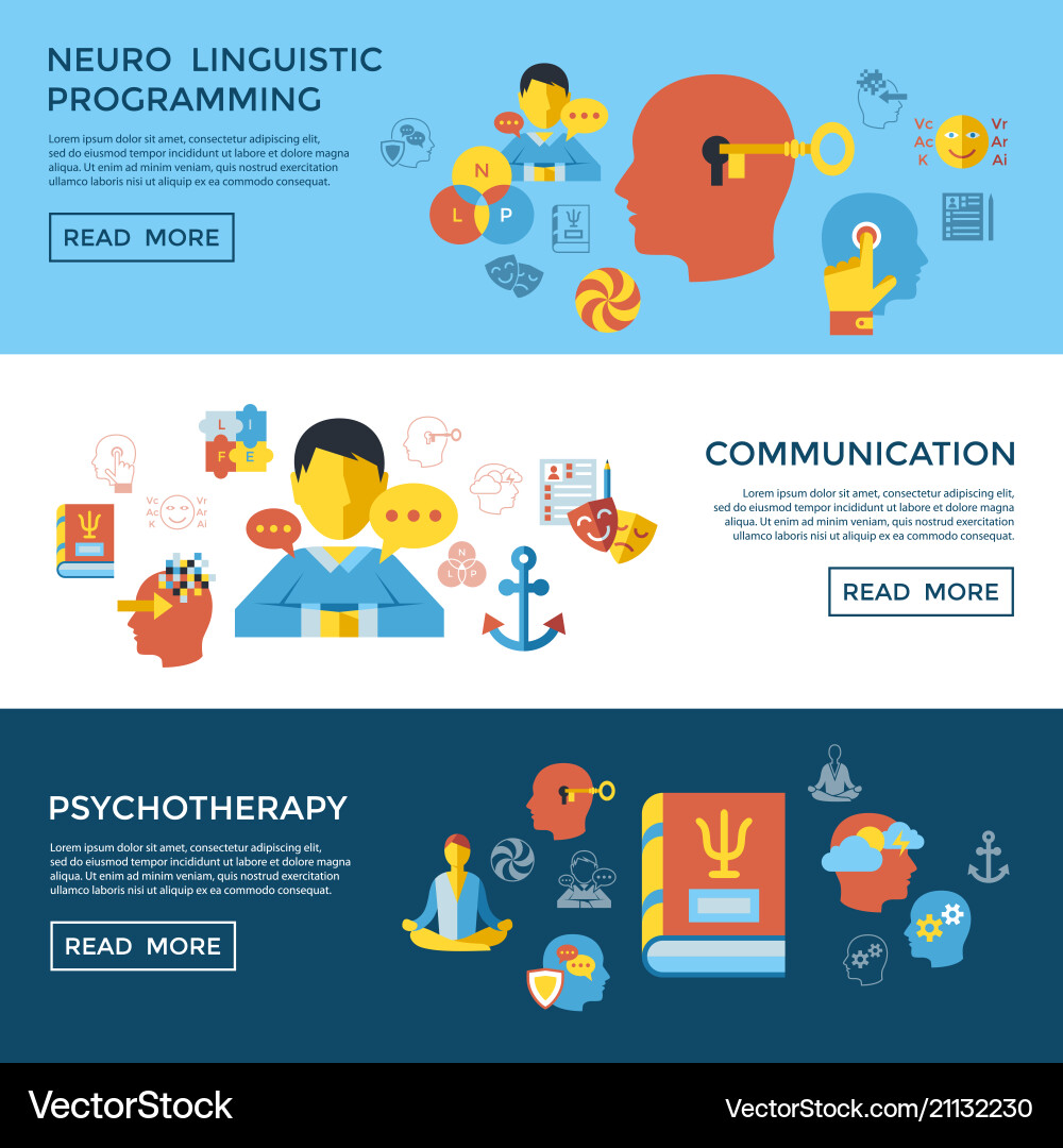 Digital neuro linguistic programming Digital neuro linguistic programming vector image