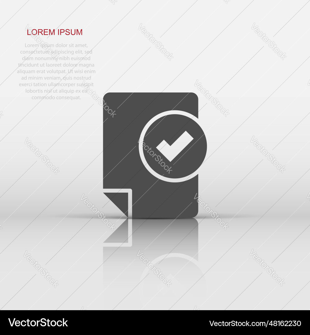 Document checklist icon in flat style report Document checklist icon in flat style report Vector Image