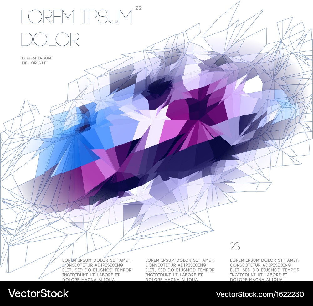 Dynamic Polygonal Abstract Template vector image