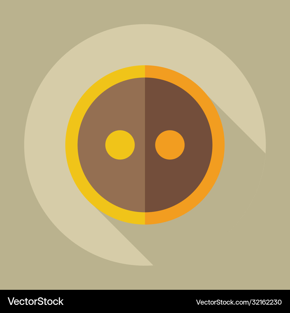 Flat modern design with shadow icons button vector image