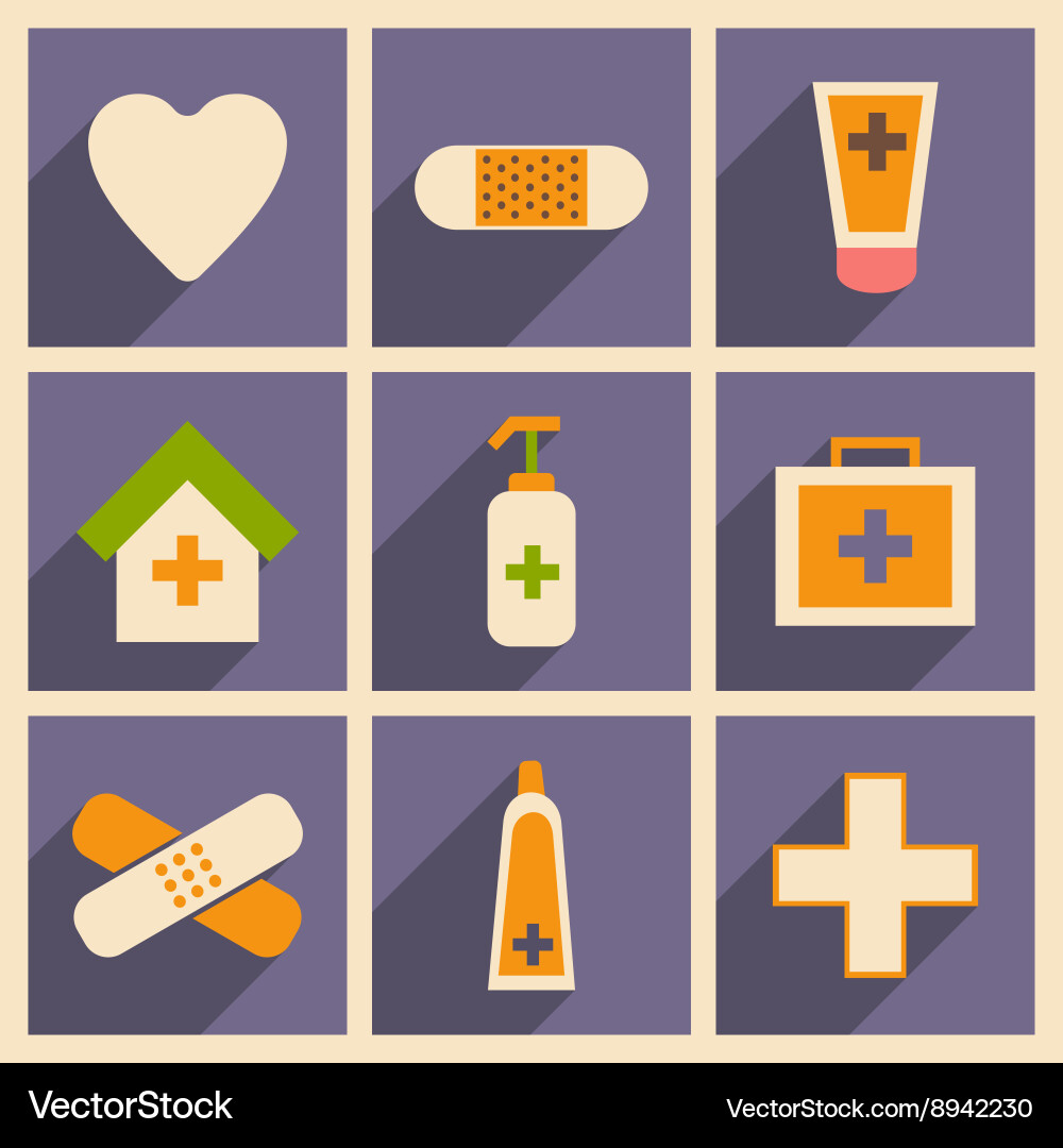 Flat with shadow concept and mobile application vector image