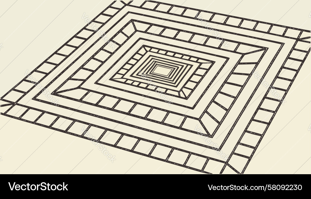 Geometric Square Tile Pattern Vector Image
