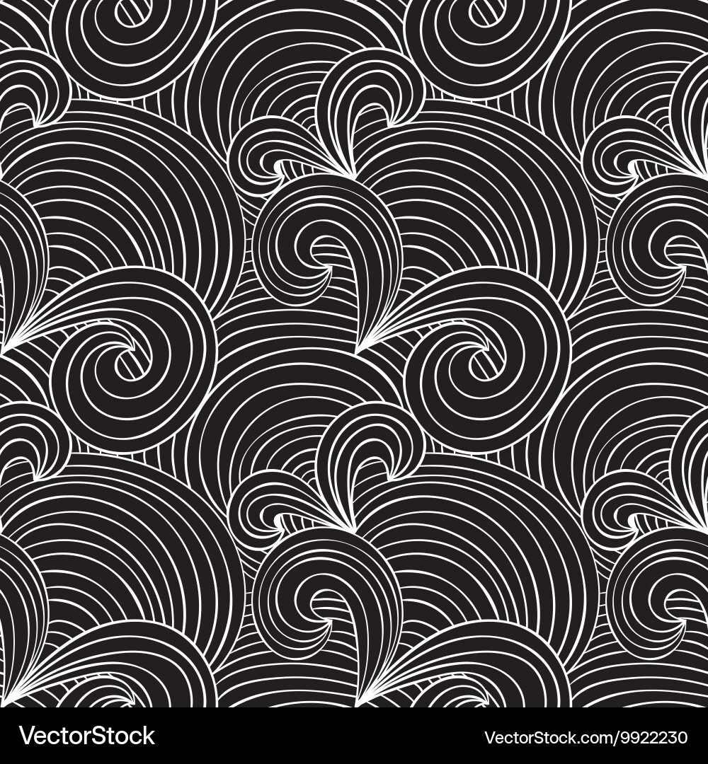 Seamless abstract curl pattern vector image