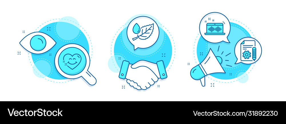 Smile face documentation and music making icons Smile face documentation and music making icons vector image