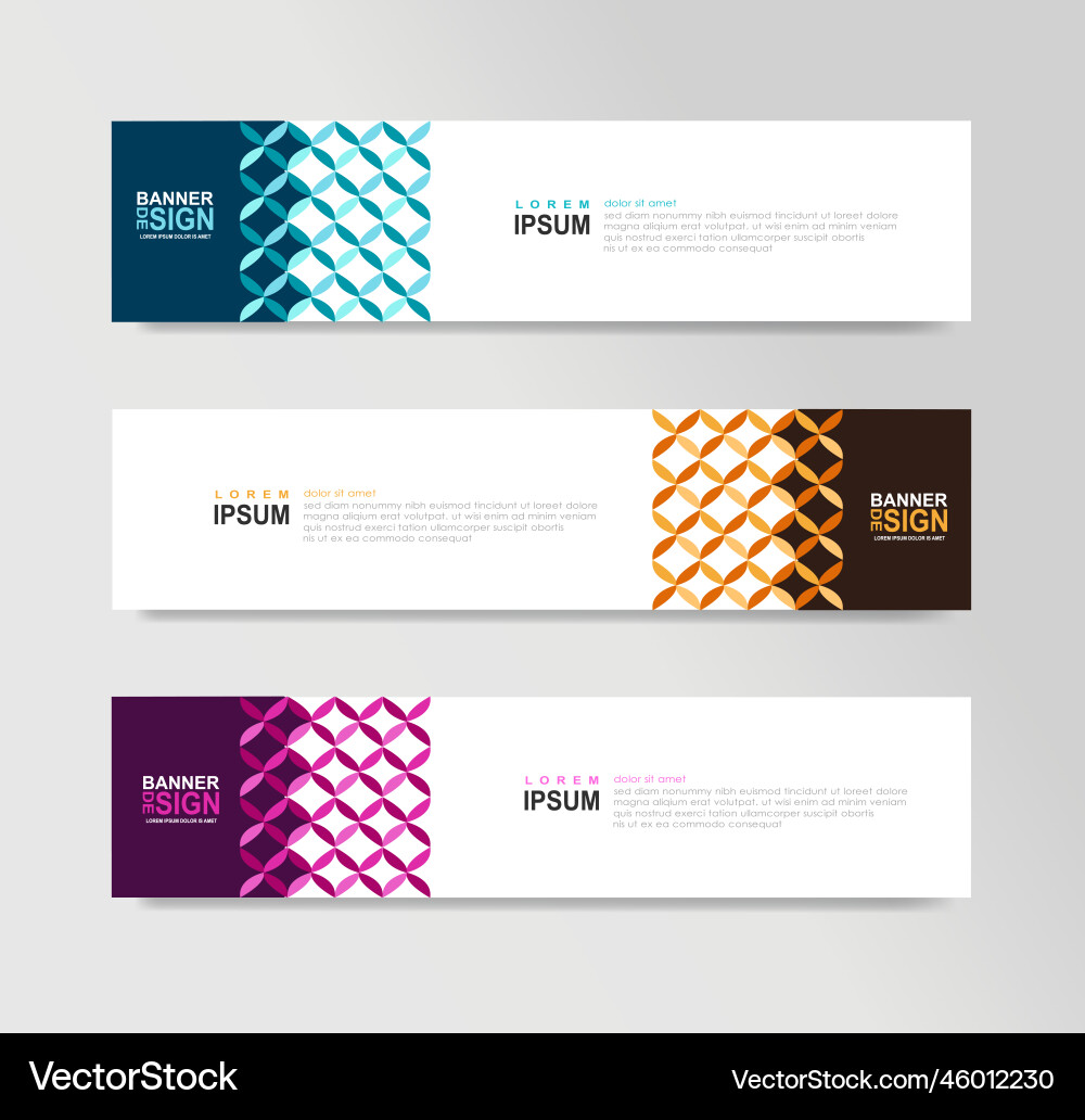 Templates of horizontal web banner website header Templates of horizontal web banner website header Vector Image