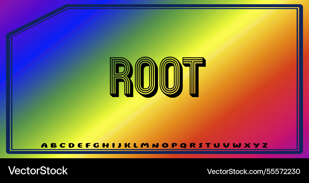 Text effects with editable colors and abstract vector image