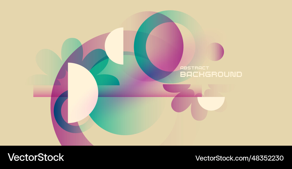 Trendy abstract background composition forms vector image