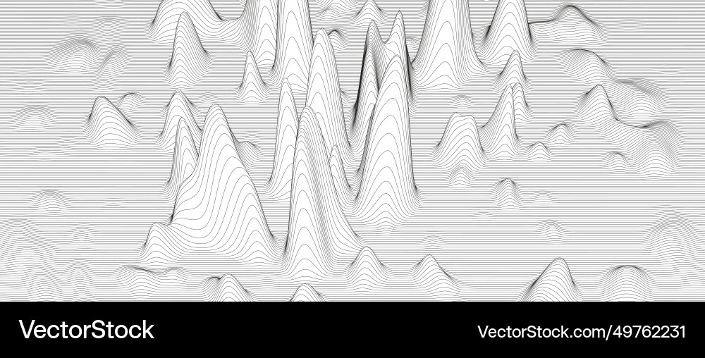 Abstract background with distorted line shapes Vector Image