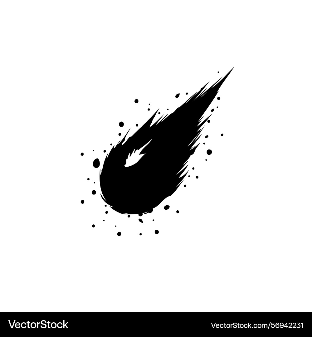 Abstract depiction of a meteor shower creating vector image