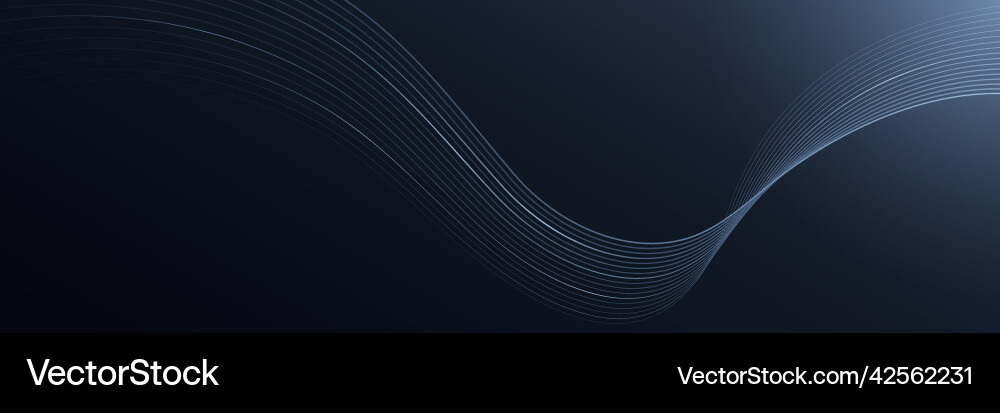 Abstract Flowing Wave Lines Vector Image