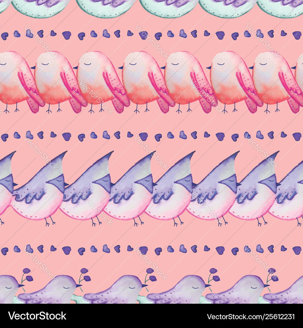 Birds seamless repeat print pattern tile Birds seamless repeat print pattern tile Vector Image