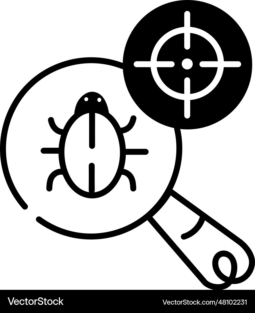 Bug testing vector image