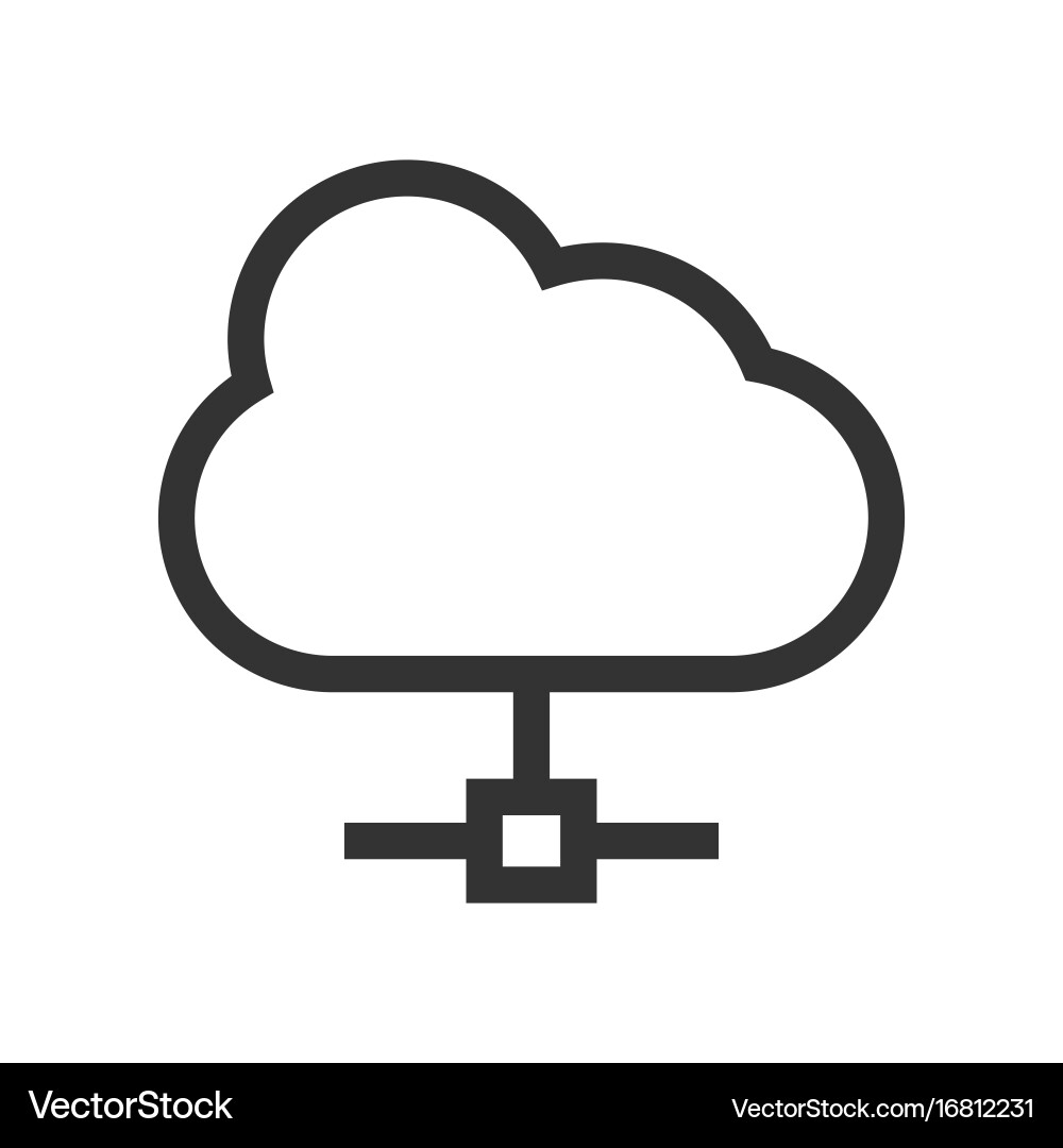 Cloud computing icon high-tech topic vector image