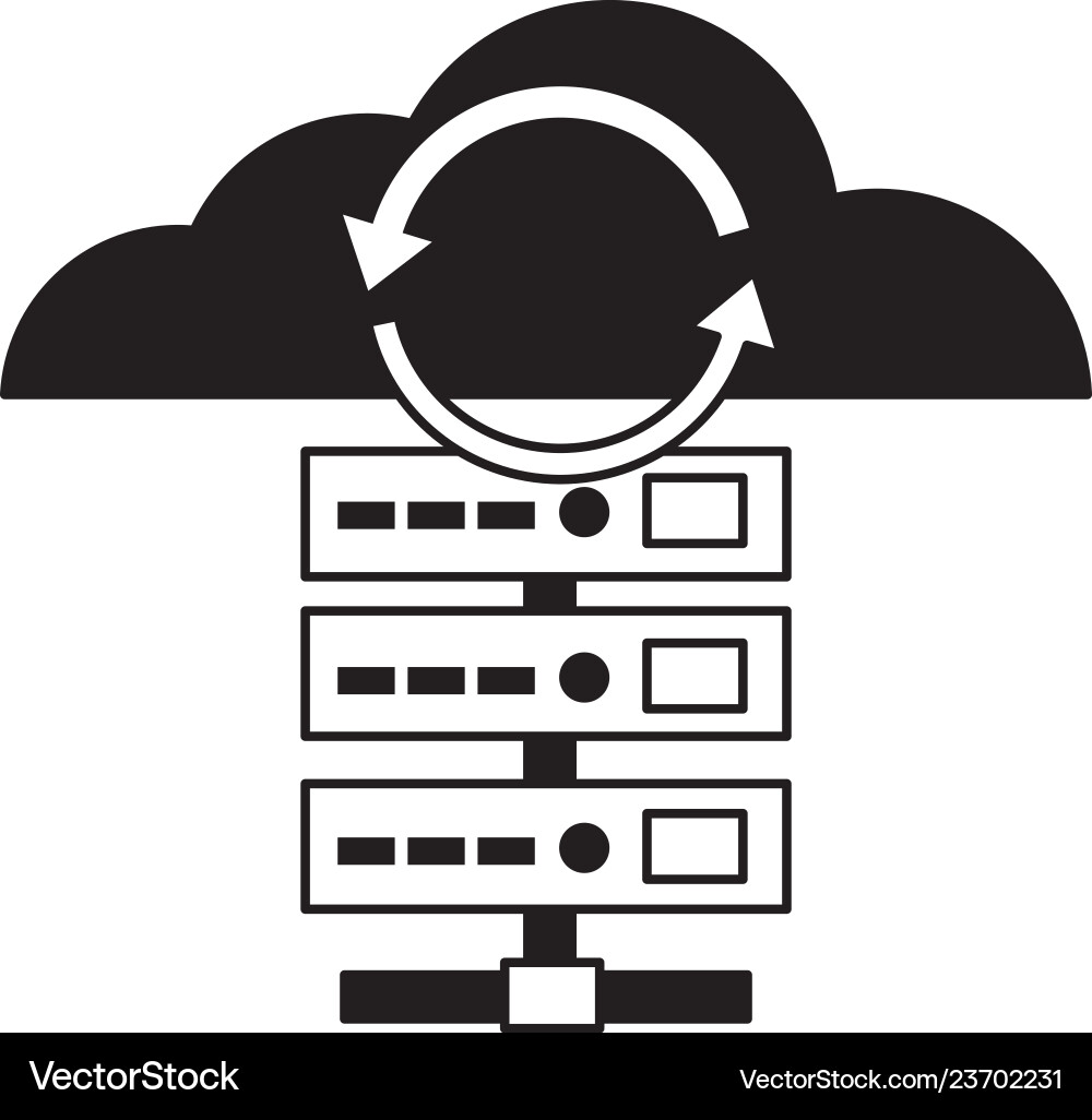Database server reload cloud computing Vector Image