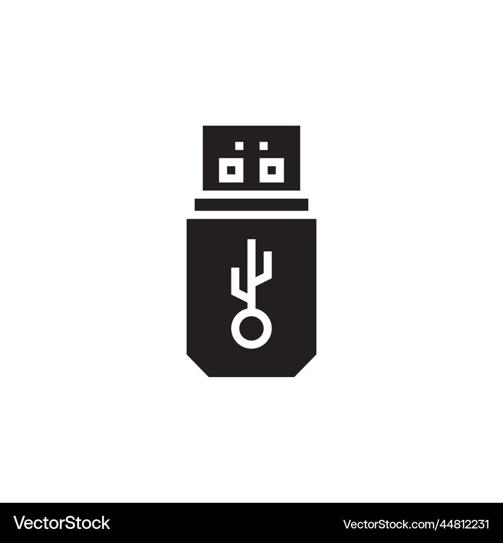 Flash disk icon computer component solid Flash disk icon computer component solid vector image