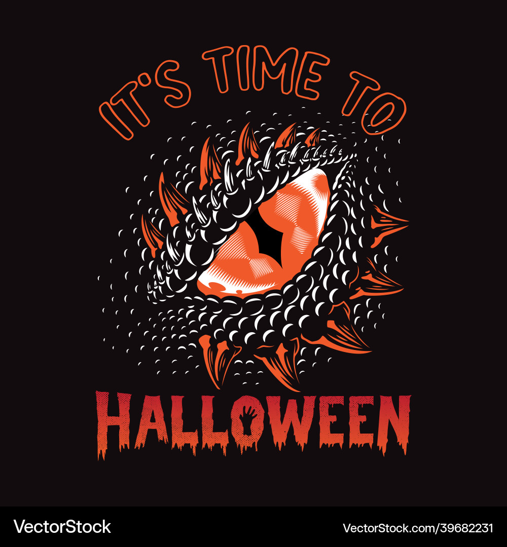 Halloween Monster T-Shirt Vector Image