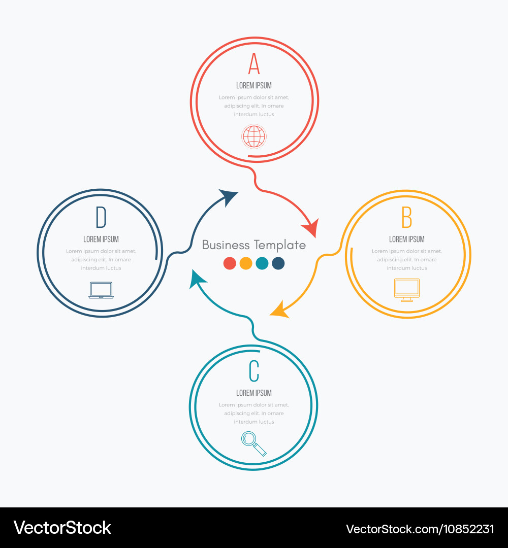 Linear Infographic Chart Element vector image