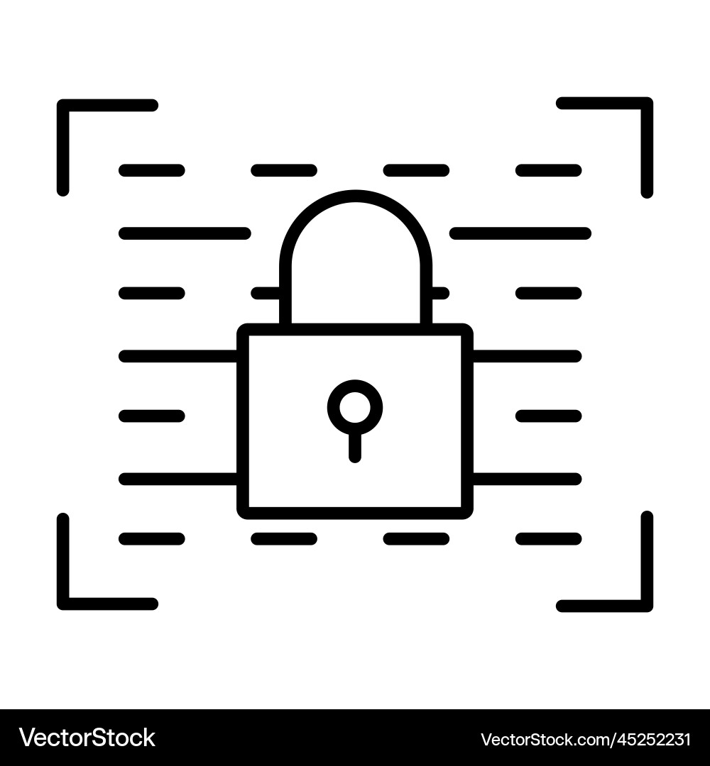 Programming lock icon padlock safety Vector Image