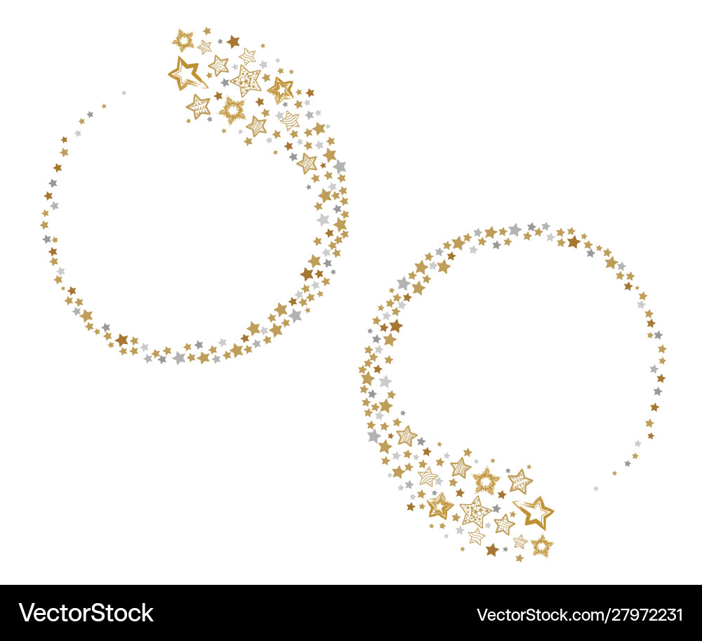 Set empty frames from stars Vector Image