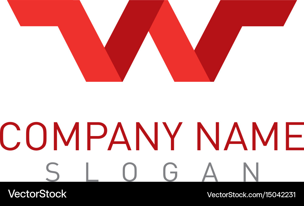 W red logo Royalty Free Vector Image - VectorStock