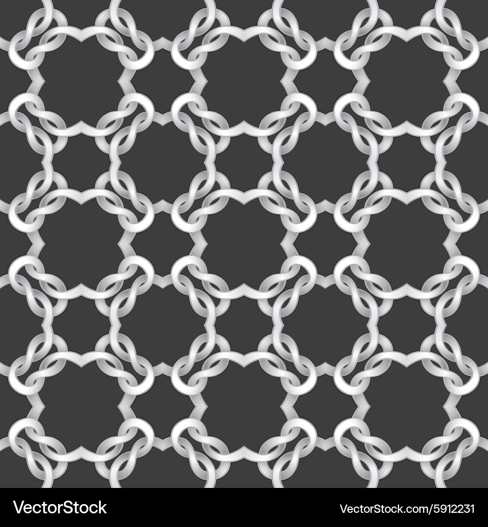 White Netting Pattern on Black vector image