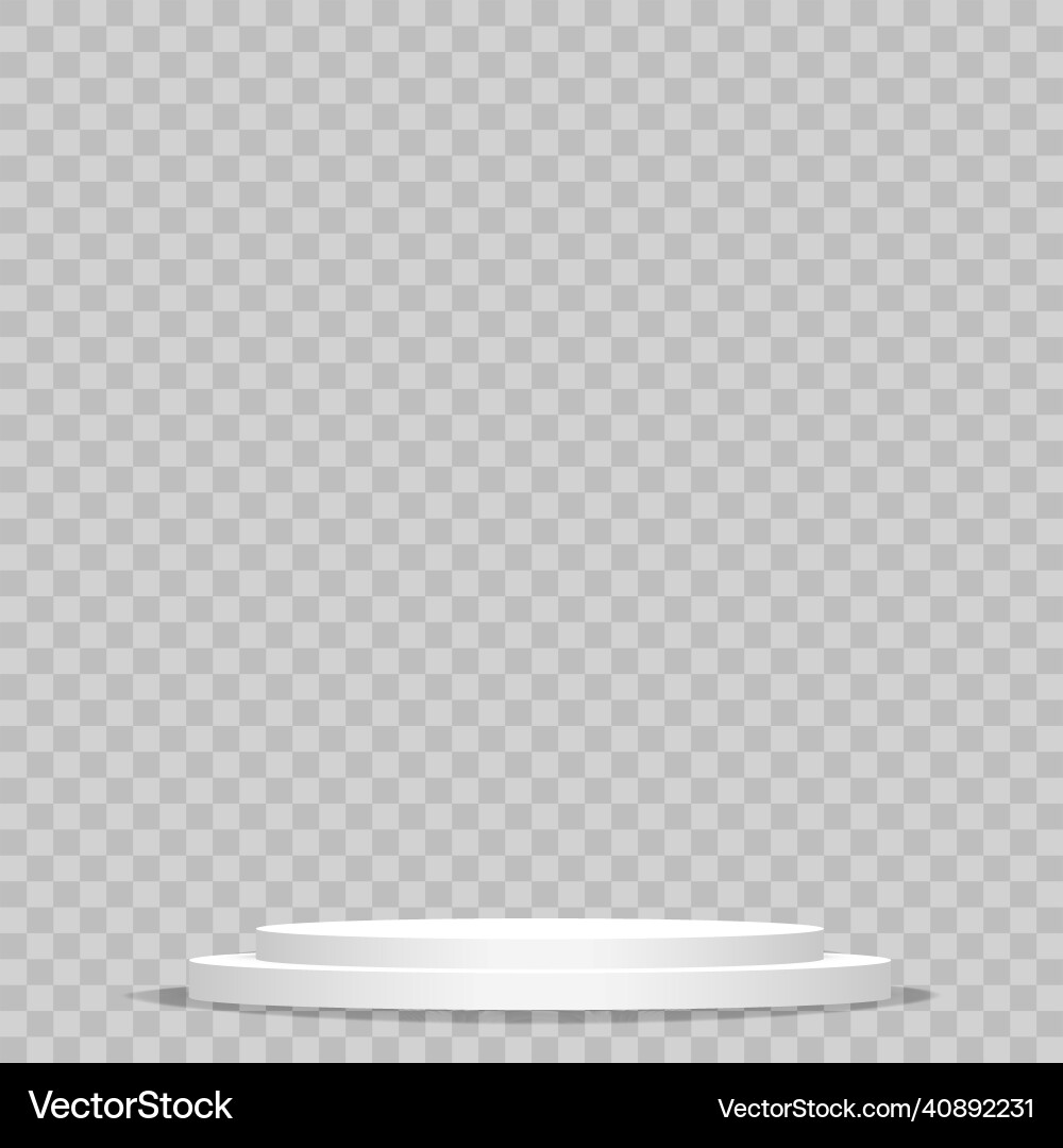 White podium round 3d empty with steps White podium round 3d empty with steps vector image