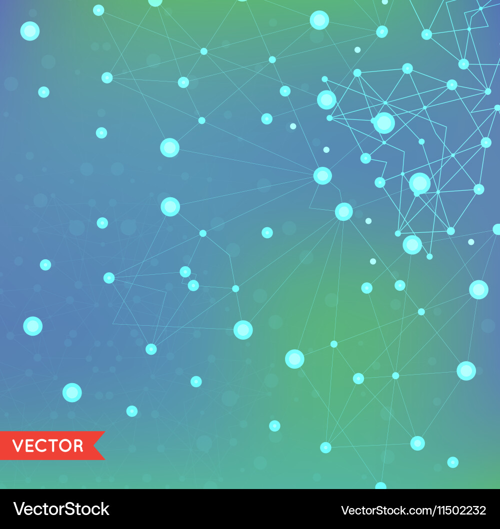Abstract background with particles structure vector image
