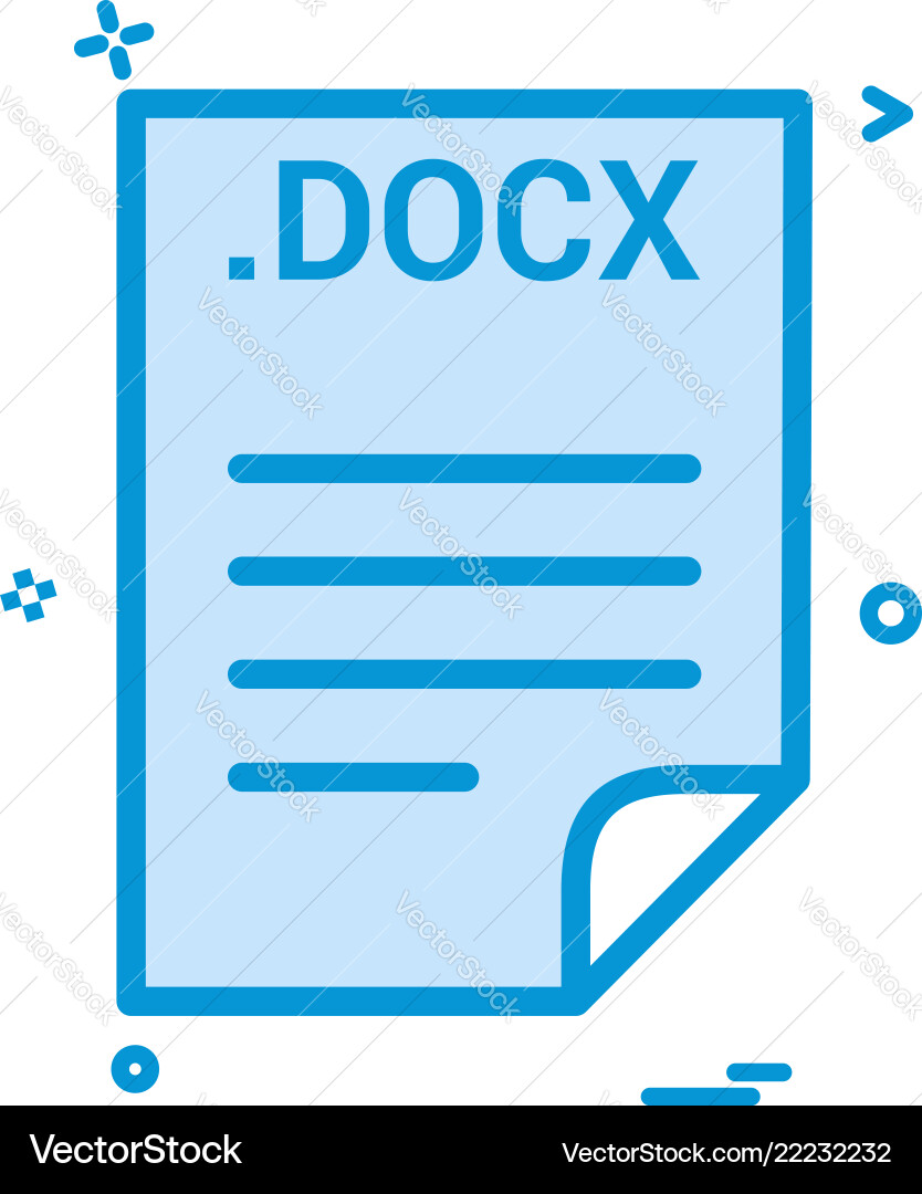 Docx application download file files format icon Docx application download file files format icon vector image