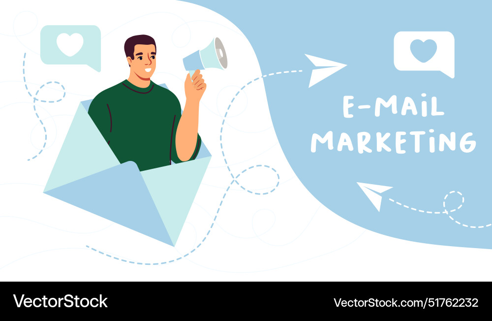 Email marketing poster Email marketing poster vector image