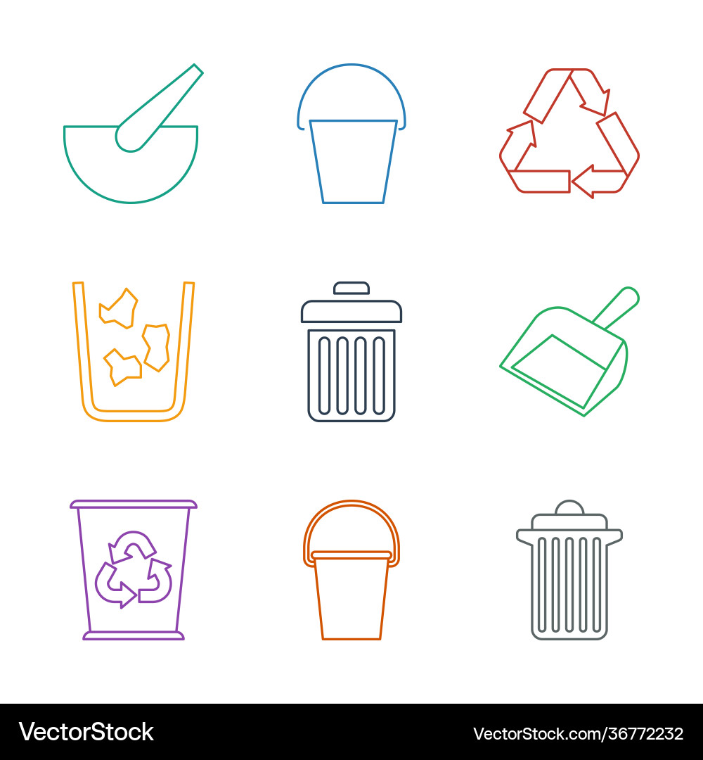 Garbage icons Vector Image