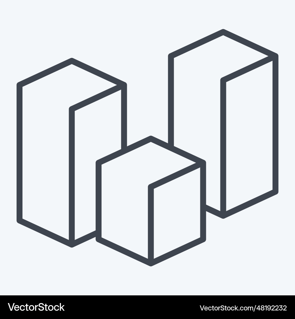 Icon 3d visualication related to visualization Vector Image