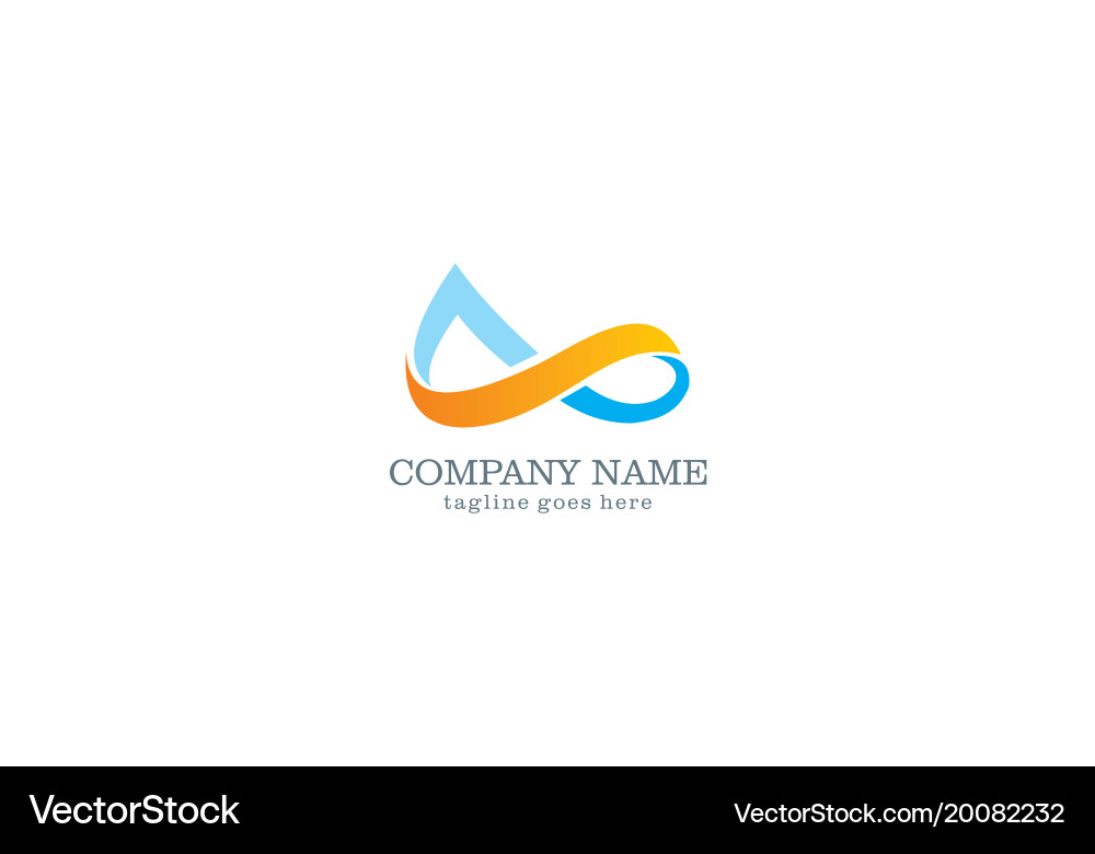 Logo design infinity company Royalty Free Vector Image