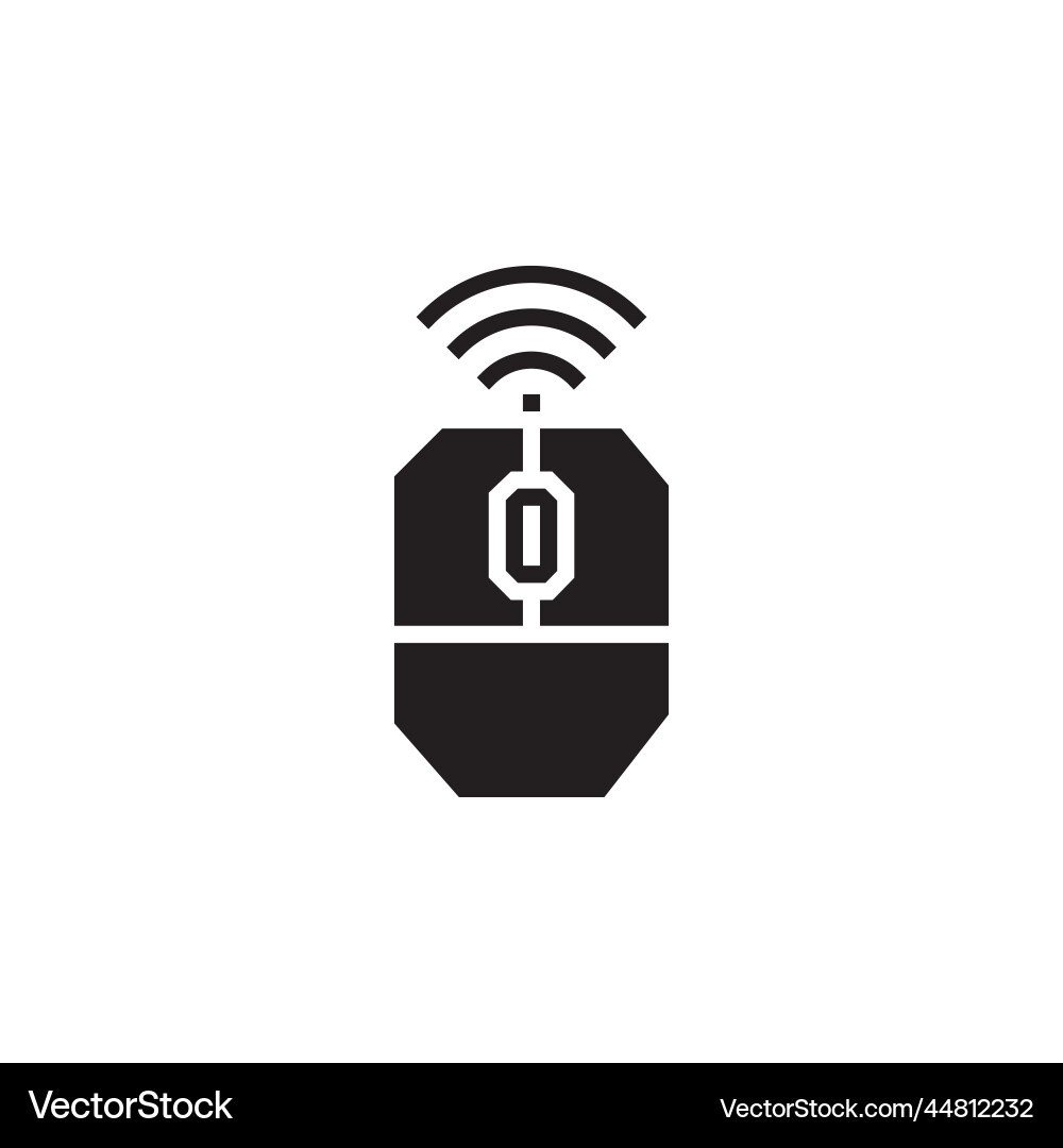 Mouse wireless icon computer component solid Mouse wireless icon computer component solid vector image