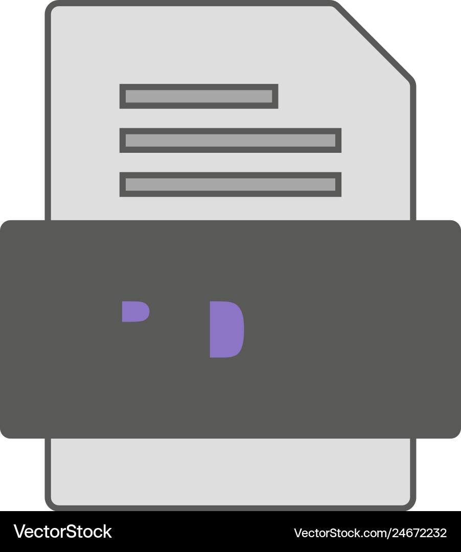 Pdx file document icon vector image