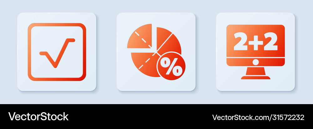 Set graph schedule chart diagram square root vector image