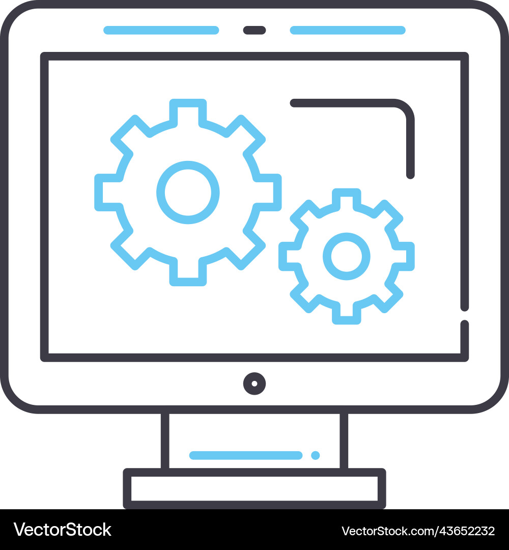 Software line icon outline symbol Software line icon outline symbol vector image