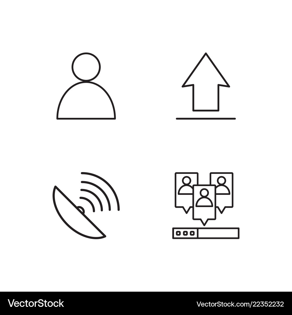 Web simple outlined icons set Web simple outlined icons set Vector Image