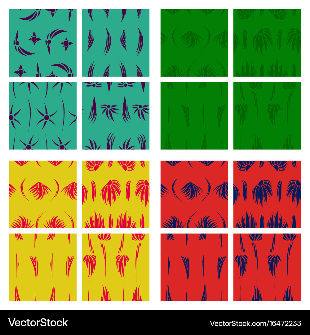 Assembly of patterns in bright style vector image