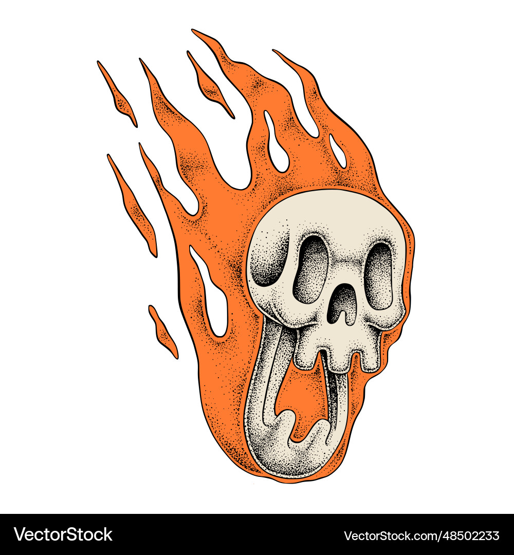 Burning skull Burning skull vector image