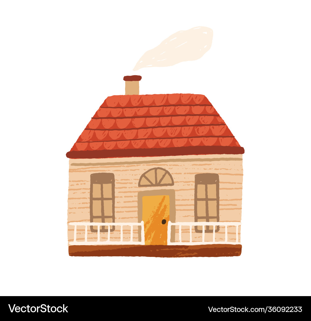 Charming Country Cottage Vector Image