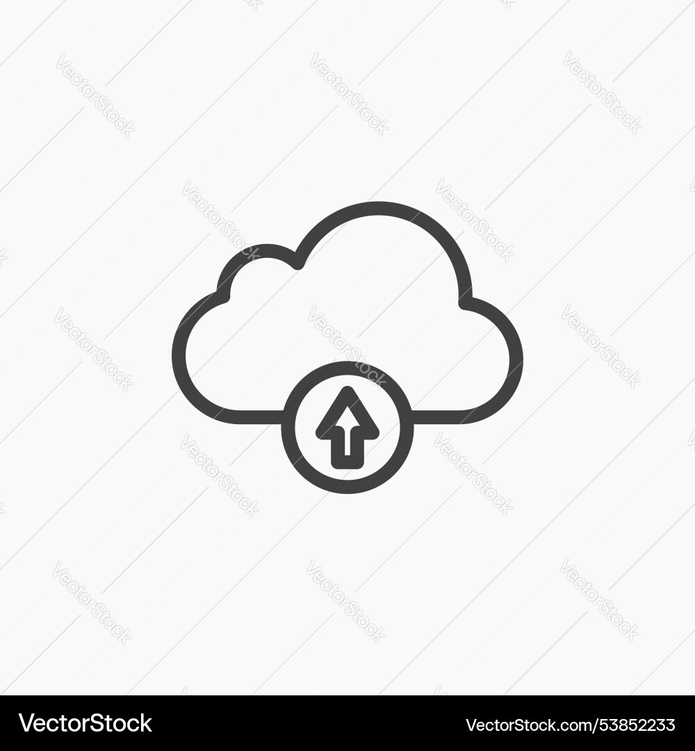 Cloud upload icon set vector image