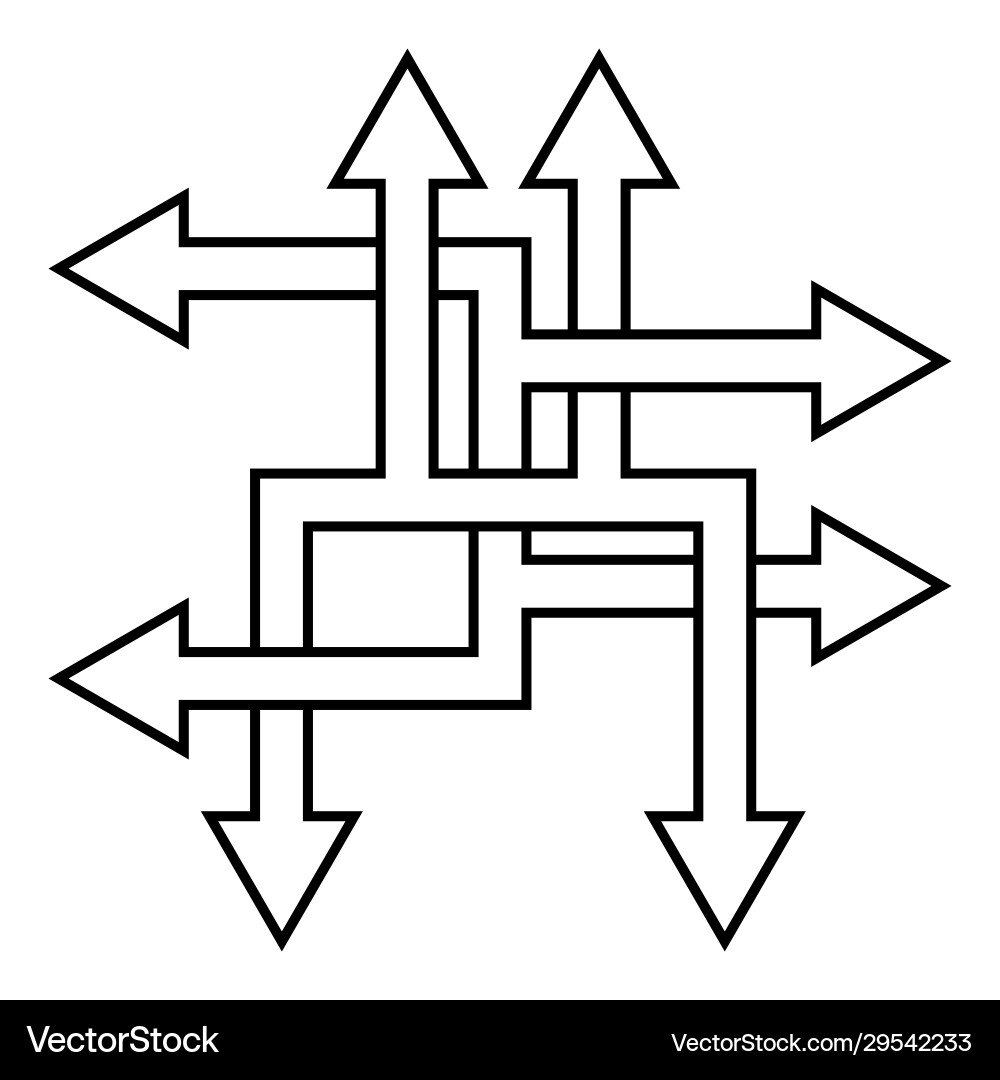 Complex Problem Solving Path vector image