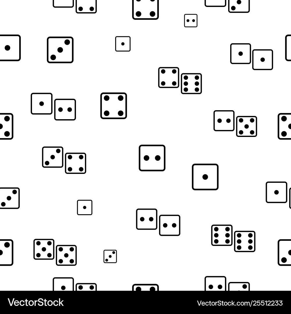 Dice seamless pattern background icon Vector Image