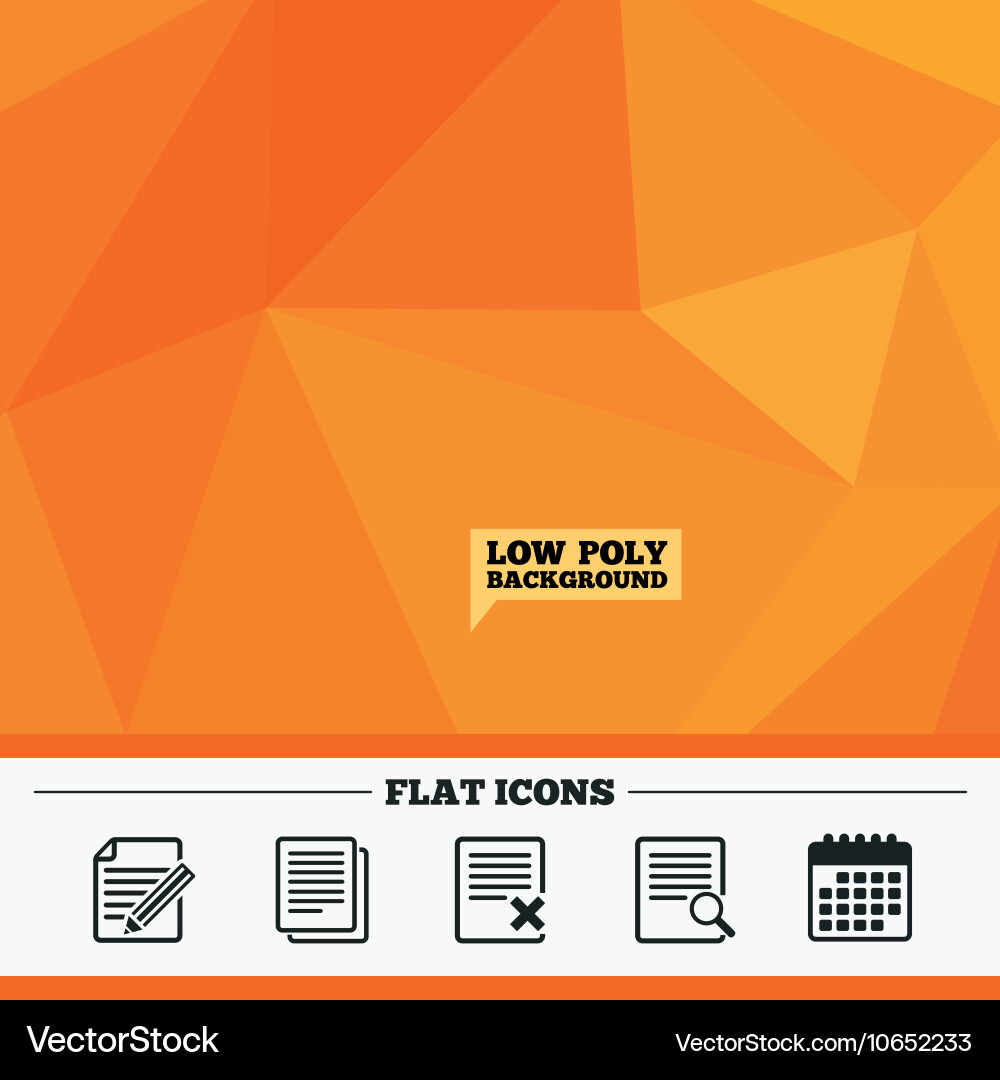 Document icons search delete and edit file vector image