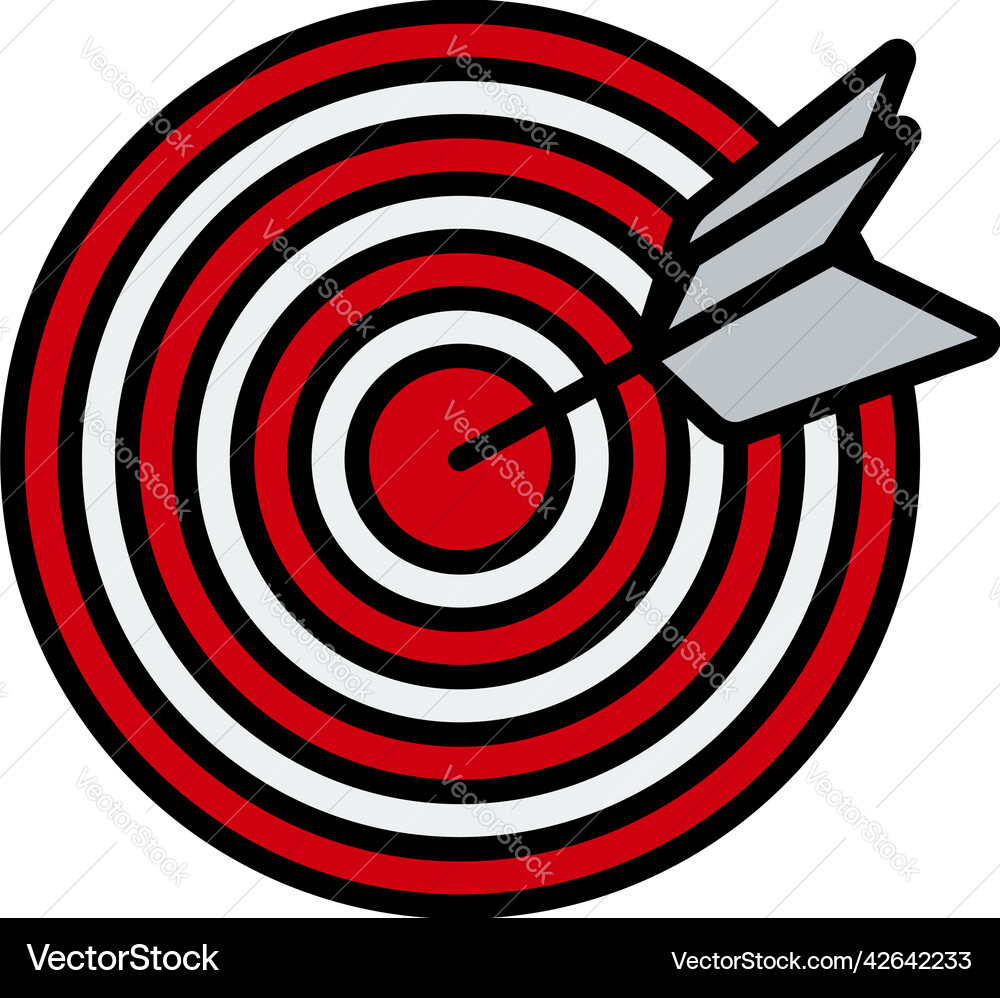 Icon of target with dart Icon of target with dart vector image
