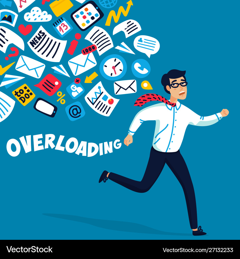 https://cdn.vectorstock.com/i/1000v/22/33/information-overload-concept-vector-27132233.jpg